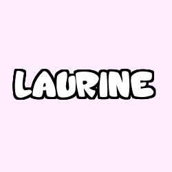 Coloriage prénom LAURINE