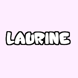 Coloriage pr&eacute;nom LAURINE