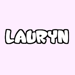 Coloriage prénom LAURYN