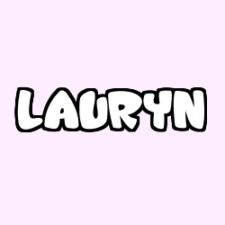 Coloriage pr&eacute;nom LAURYN