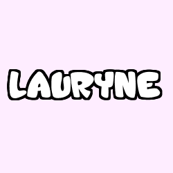 Coloriage prénom LAURYNE