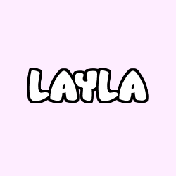 Coloriage prénom LAYLA