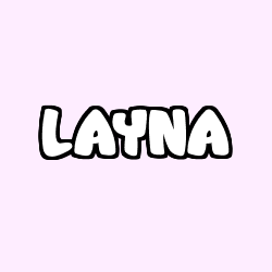 Coloriage pr&eacute;nom LAYNA