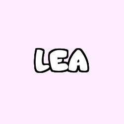 Coloriage pr&eacute;nom LEA