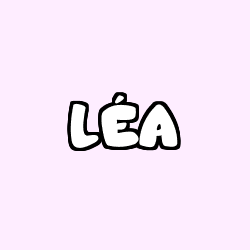 Coloriage pr&eacute;nom L&Eacute;A