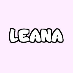 Coloriage prénom LEANA