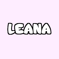 Coloriage pr&eacute;nom LEANA