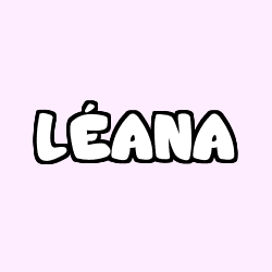 Coloriage pr&eacute;nom L&Eacute;ANA
