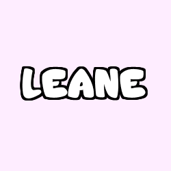 Coloriage pr&eacute;nom LEANE
