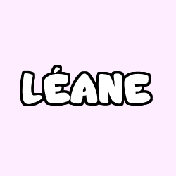 Coloriage pr&eacute;nom L&Eacute;ANE