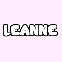 Coloriage pr&eacute;nom LEANNE