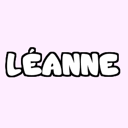 Coloriage pr&eacute;nom L&Eacute;ANNE