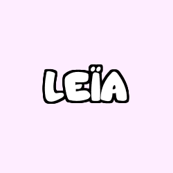 Coloriage pr&eacute;nom LE&Iuml;A