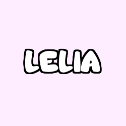 Coloriage pr&eacute;nom LELIA