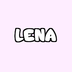 Coloriage pr&eacute;nom LENA