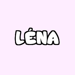 Coloriage pr&eacute;nom L&Eacute;NA