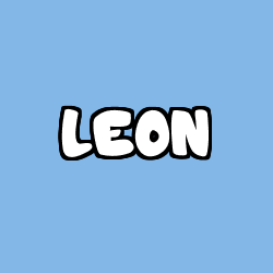 Coloriage prénom LEON