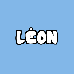 Coloriage prénom LÉON
