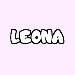 Coloriage pr&eacute;nom LEONA