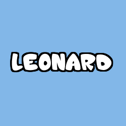 Coloriage prénom LEONARD
