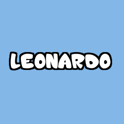 Coloriage prénom LEONARDO