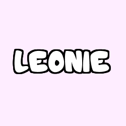 Coloriage pr&eacute;nom LEONIE