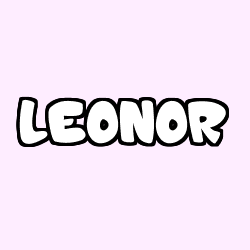 Coloriage prénom LEONOR