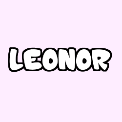 Coloriage pr&eacute;nom LEONOR