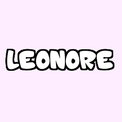 Coloriage pr&eacute;nom LEONORE