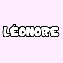 Coloriage pr&eacute;nom L&Eacute;ONORE