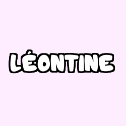 Coloriage pr&eacute;nom L&Eacute;ONTINE