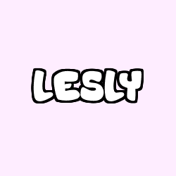 Coloriage prénom LESLY