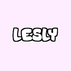 Coloriage pr&eacute;nom LESLY