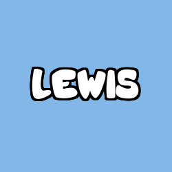 Coloriage pr&eacute;nom LEWIS