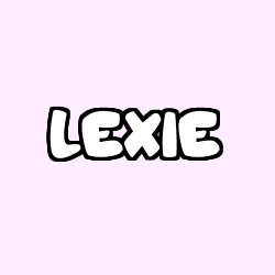 Coloriage pr&eacute;nom LEXIE