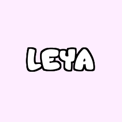Coloriage pr&eacute;nom LEYA
