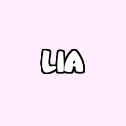 Coloriage pr&eacute;nom LIA