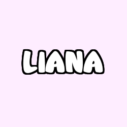 Coloriage pr&eacute;nom LIANA