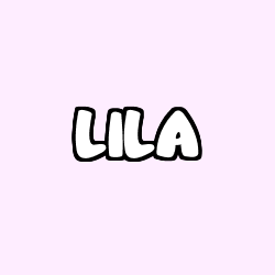 Coloriage pr&eacute;nom LILA