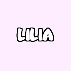 Coloriage prénom LILIA