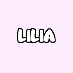Coloriage pr&eacute;nom LILIA