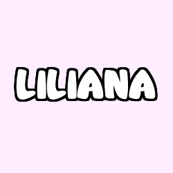 Coloriage pr&eacute;nom LILIANA
