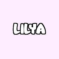 Coloriage prénom LILYA