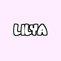 Coloriage pr&eacute;nom LILYA