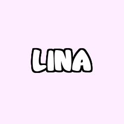 Coloriage pr&eacute;nom LINA