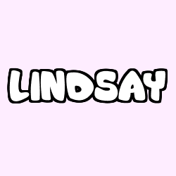 Coloriage pr&eacute;nom LINDSAY