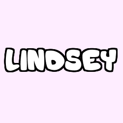 Coloriage prénom LINDSEY