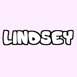 Coloriage pr&eacute;nom LINDSEY