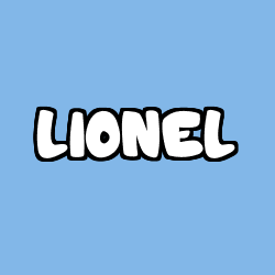 Coloriage pr&eacute;nom LIONEL
