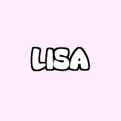 Coloriage prénom LISA